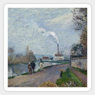 The Oise near Pontoise in Grey Weather by Camille Pissarro Magnet